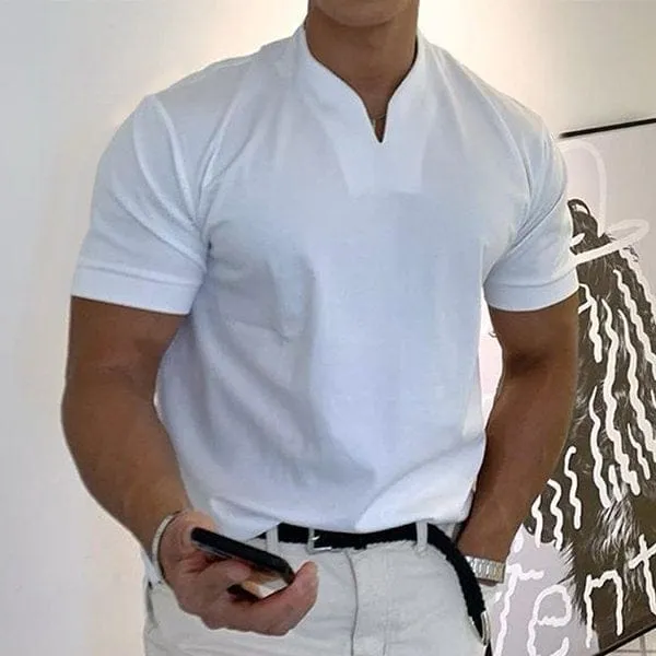 2024 Men Gentlemans business Short Sleeve Fitness T Shirt – Hot Sale 50% Off