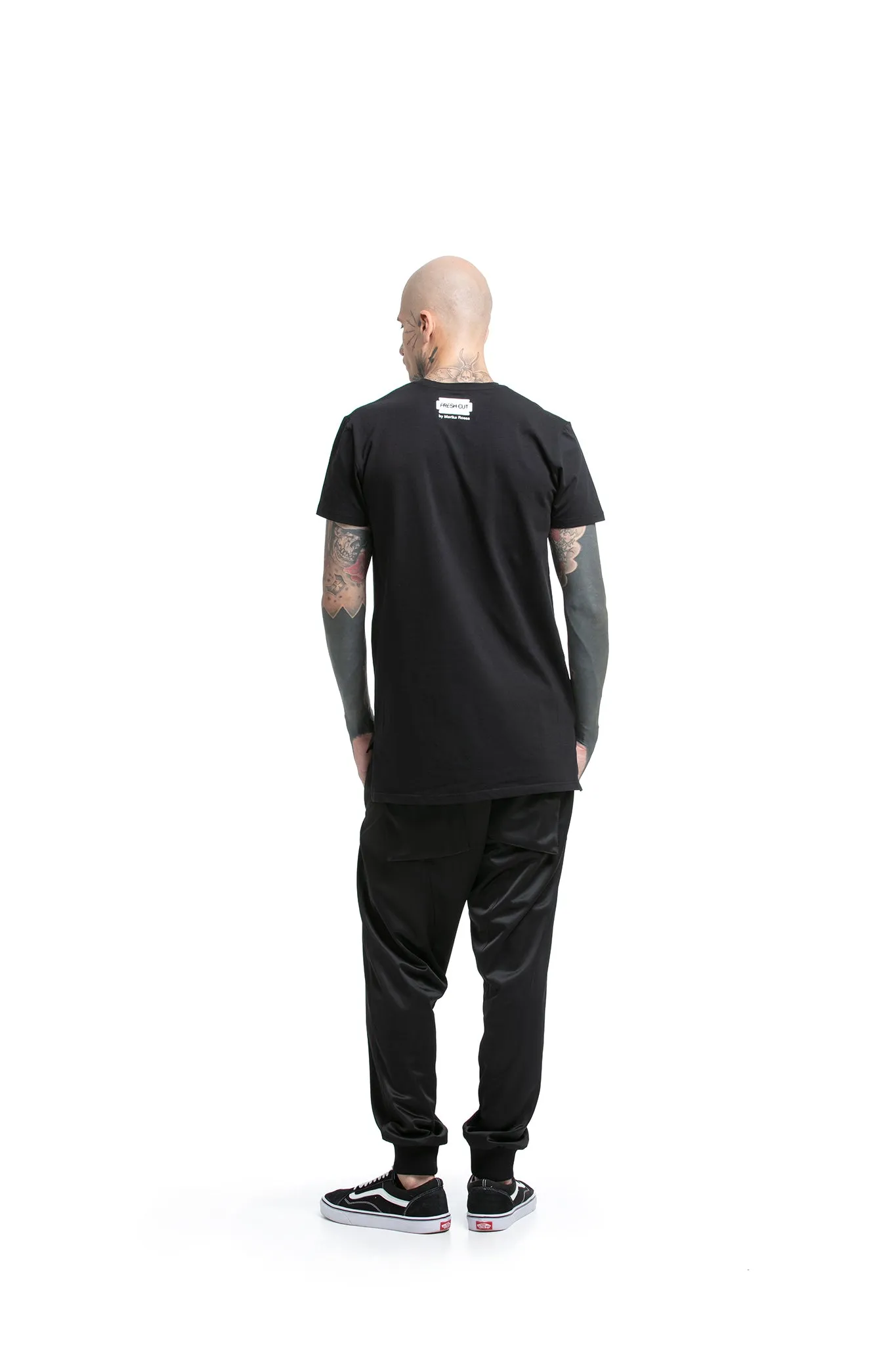 80’s Techno [White] - regular fit T-shirt with side cuts