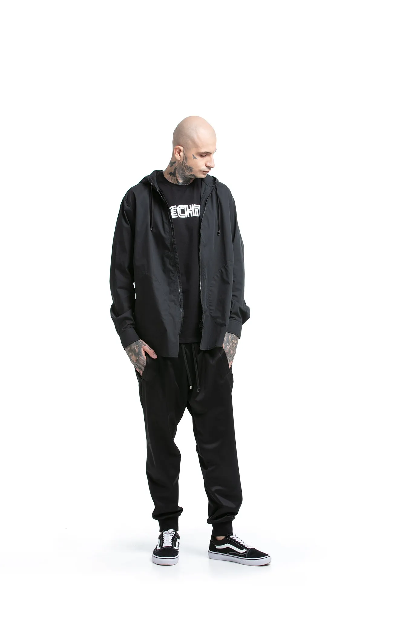 80’s Techno [White] - regular fit T-shirt with side cuts