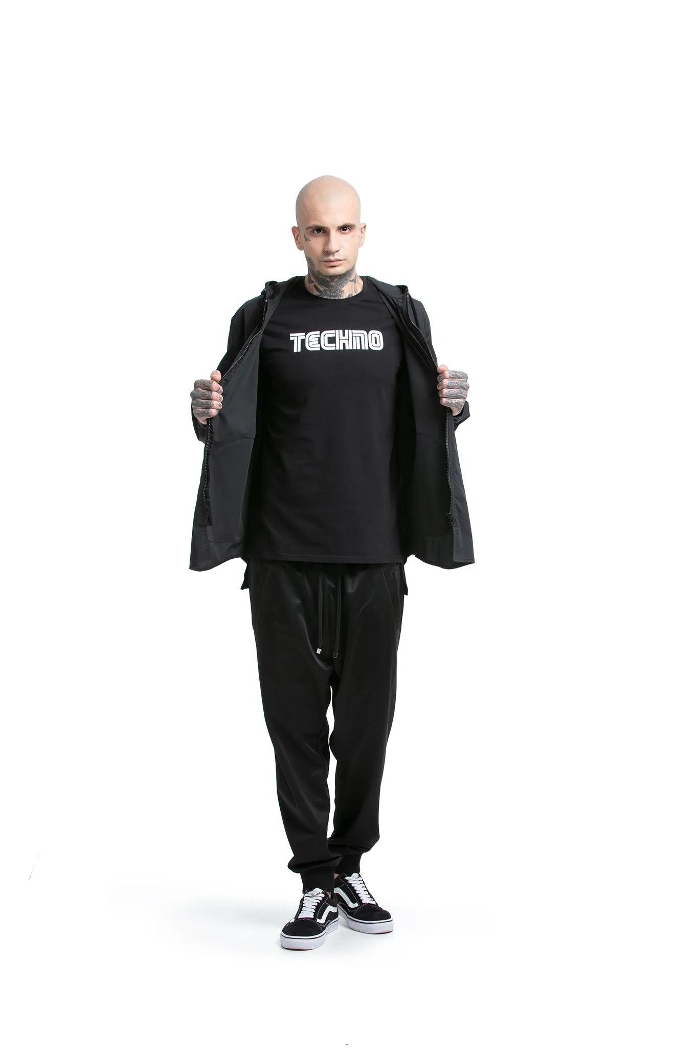 80’s Techno [White] - regular fit T-shirt with side cuts