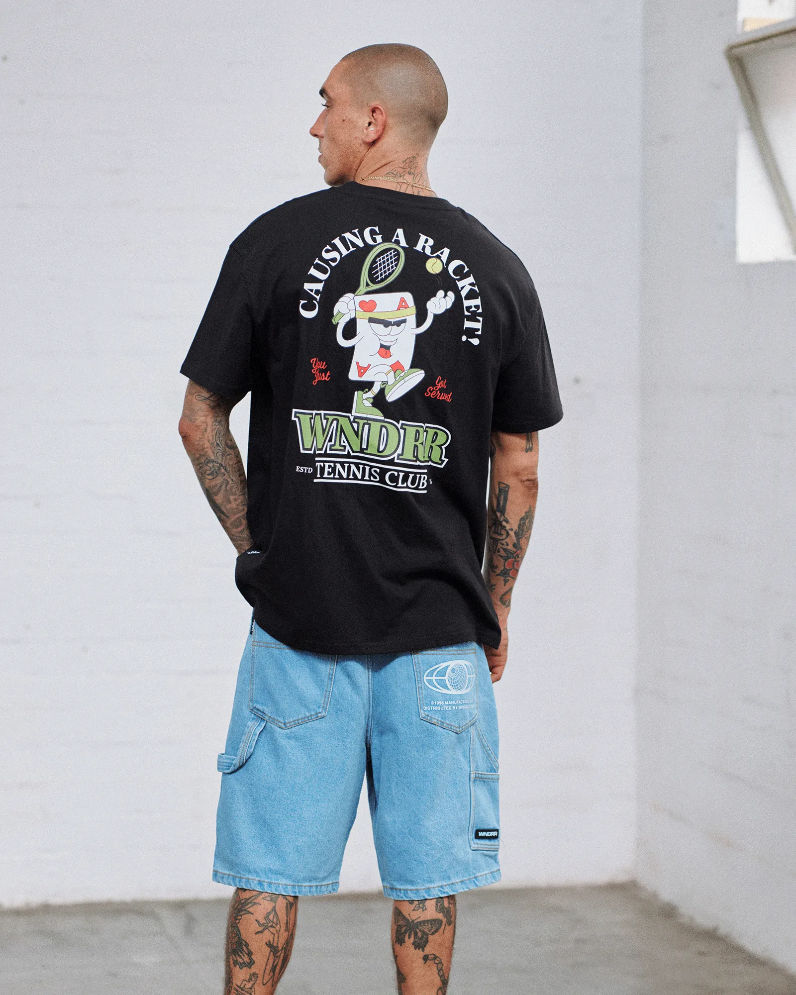ACE BOX FIT TEE - BLACK