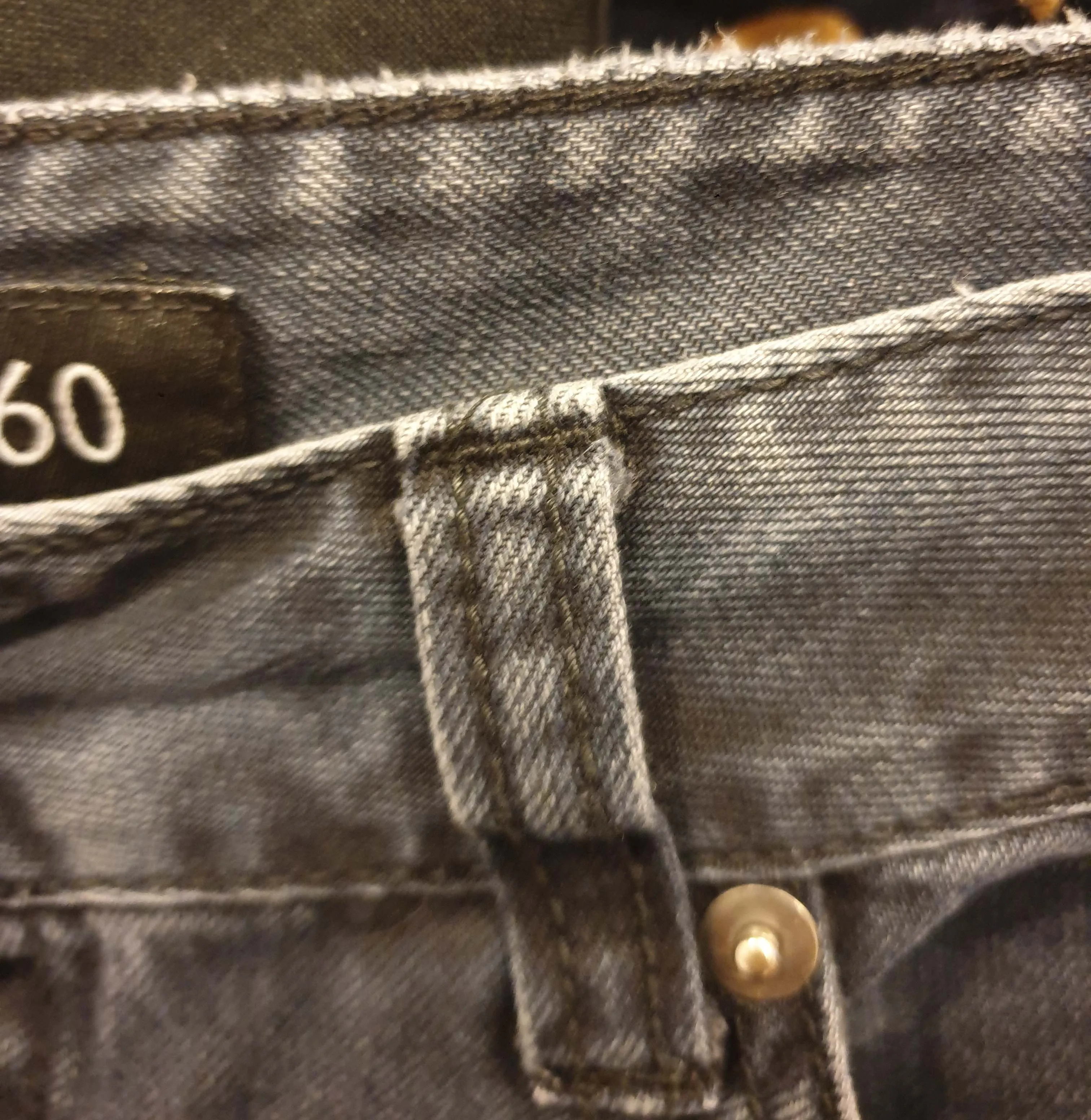 Alpha 60 black denim maxi skirt size M