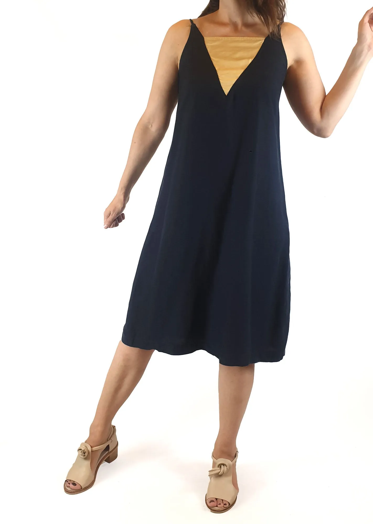 Alpha 60 navy dress with spagetti straps size XXS (best fits sizes 6-8)