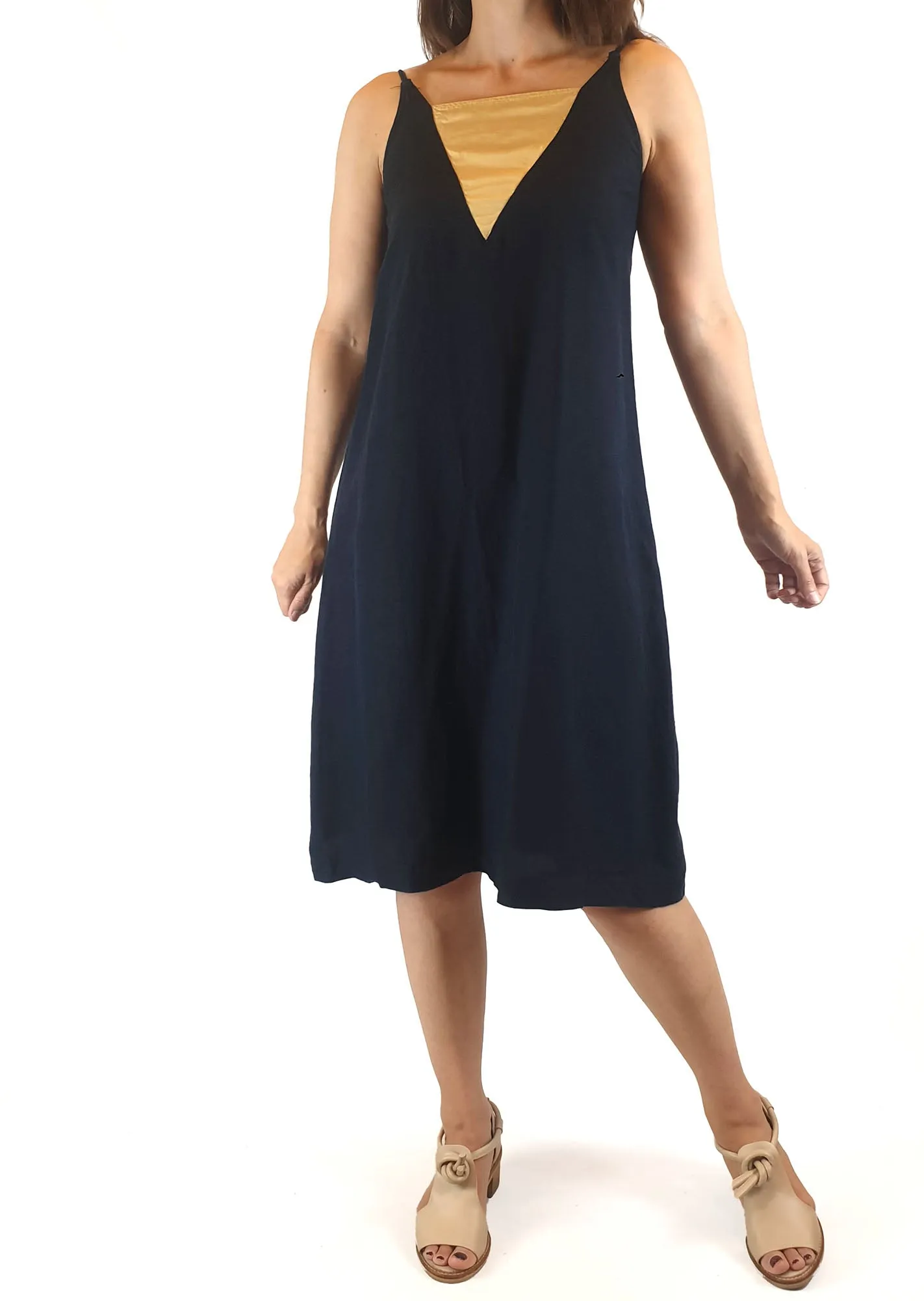 Alpha 60 navy dress with spagetti straps size XXS (best fits sizes 6-8)