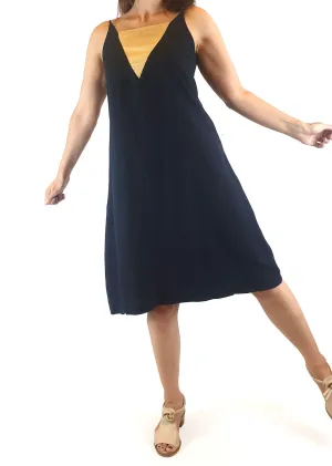 Alpha 60 navy dress with spagetti straps size XXS (best fits sizes 6-8)