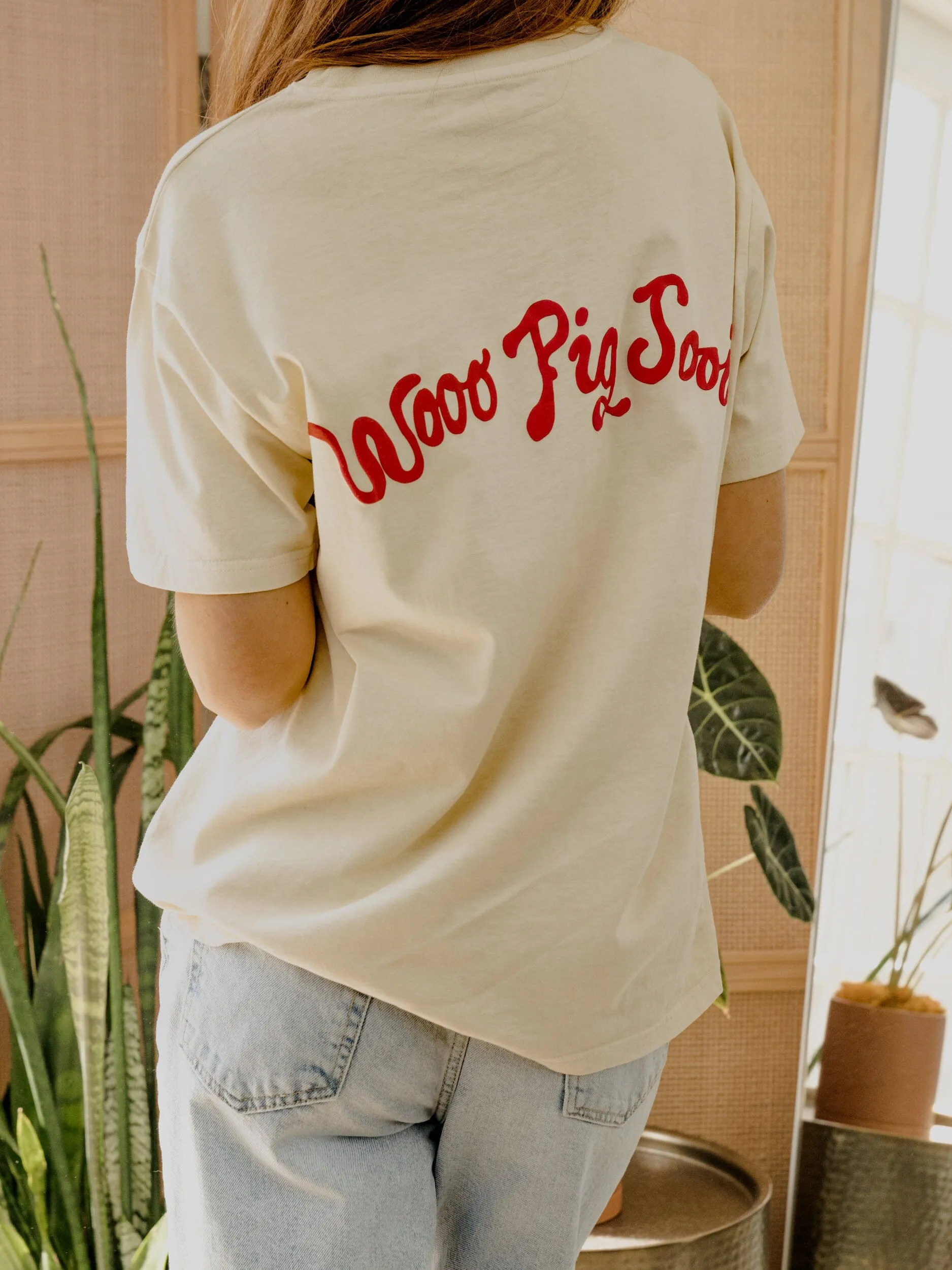 Arkansas Razorbacks Lyric Puff Ink Off White Hi-Dive Tee