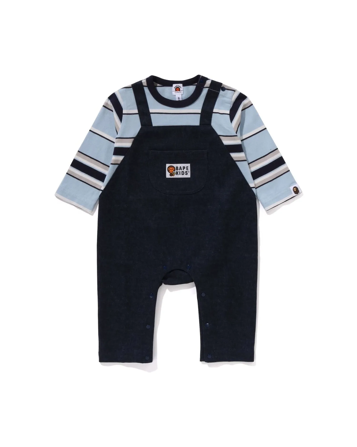 Babies Ls Tee Layered Overall Rompers