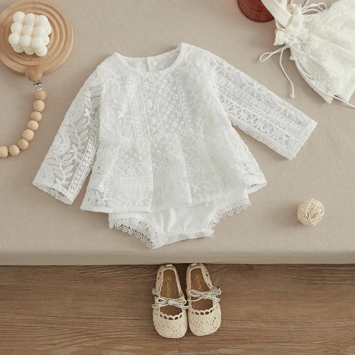 Baby Girls Lace Romper Dress