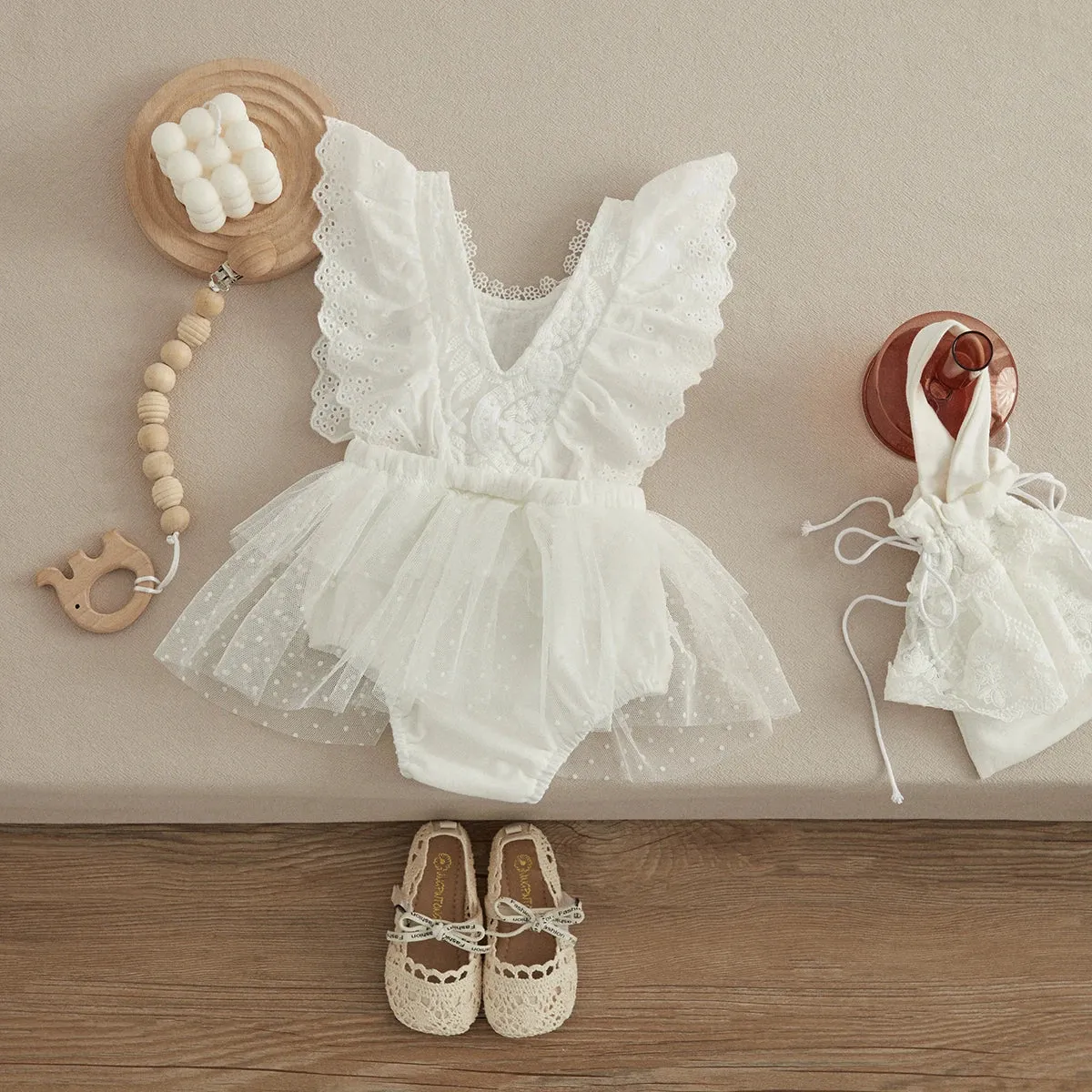 Baby Girls Lace Romper Dress