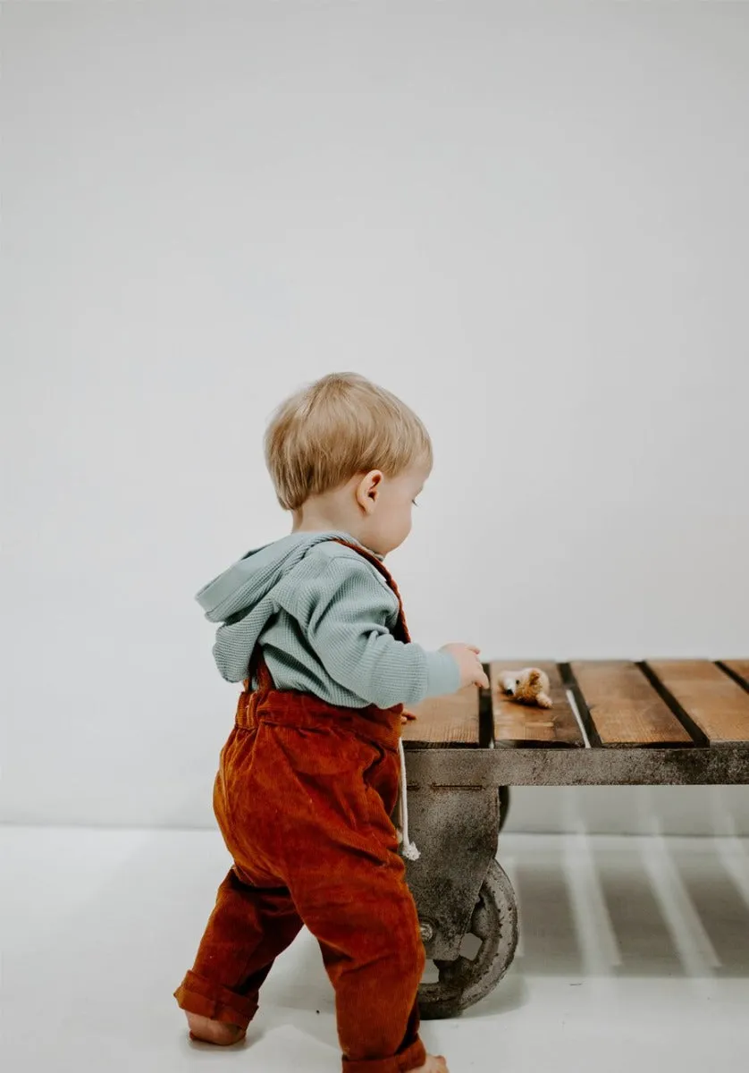 Baby Waffle Hooded Sweatshirt - Slate