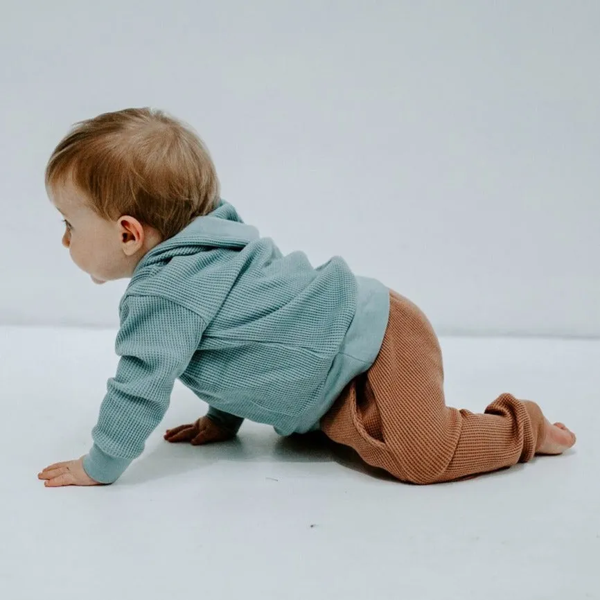 Baby Waffle Hooded Sweatshirt - Slate
