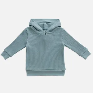 Baby Waffle Hooded Sweatshirt - Slate
