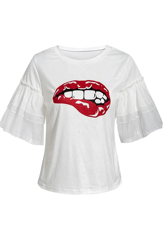 Baloa Red Lips T-shirt BIG ✨ MONTH ✨ SALE ✨