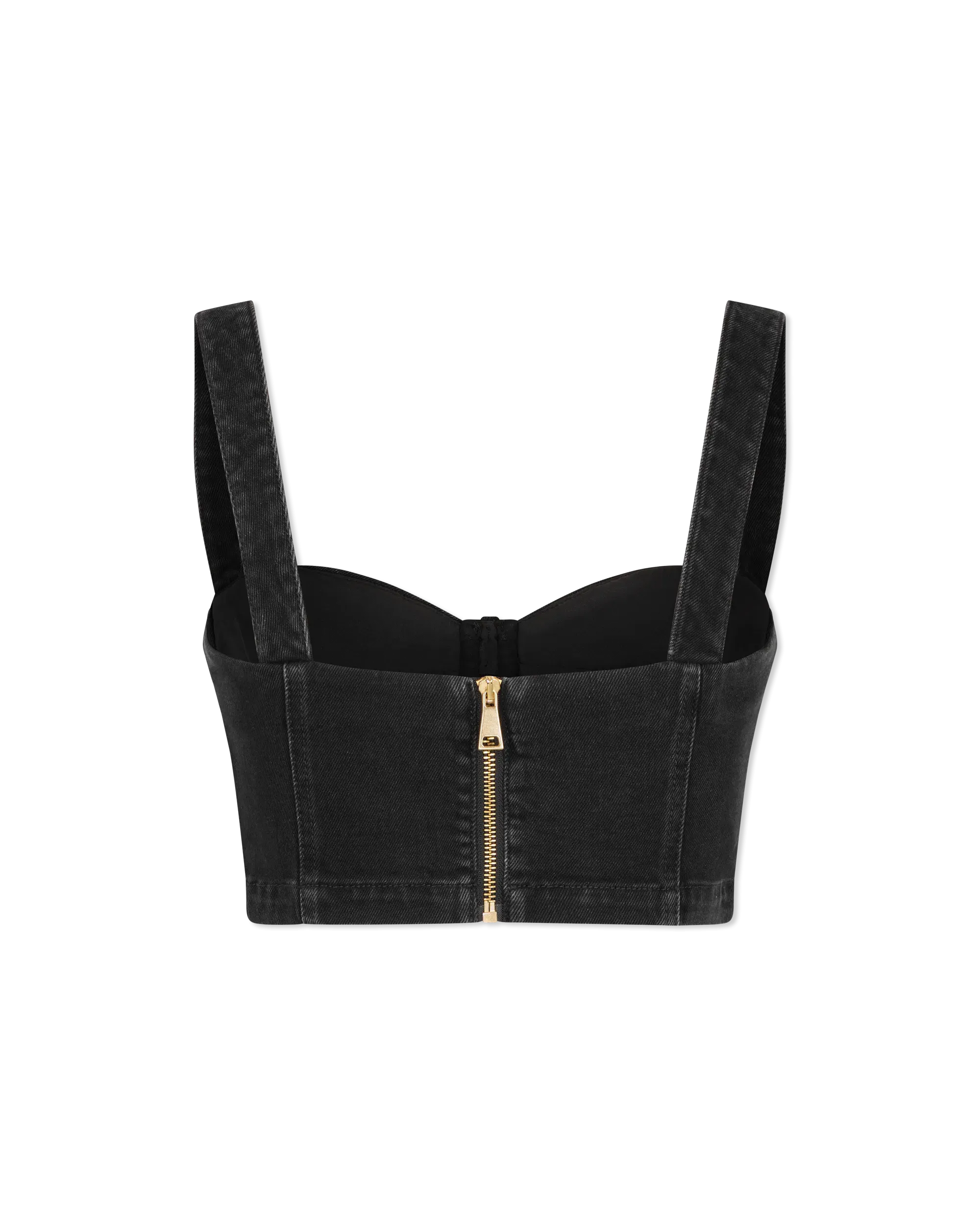 Baroque Buckle Denim Bustier