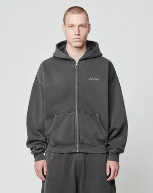 Basic Script Hooded Zip