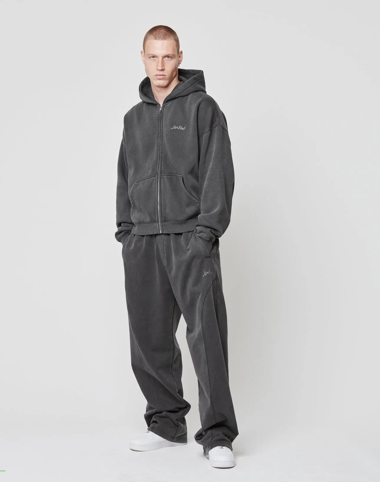 Basic Script Hooded Zip