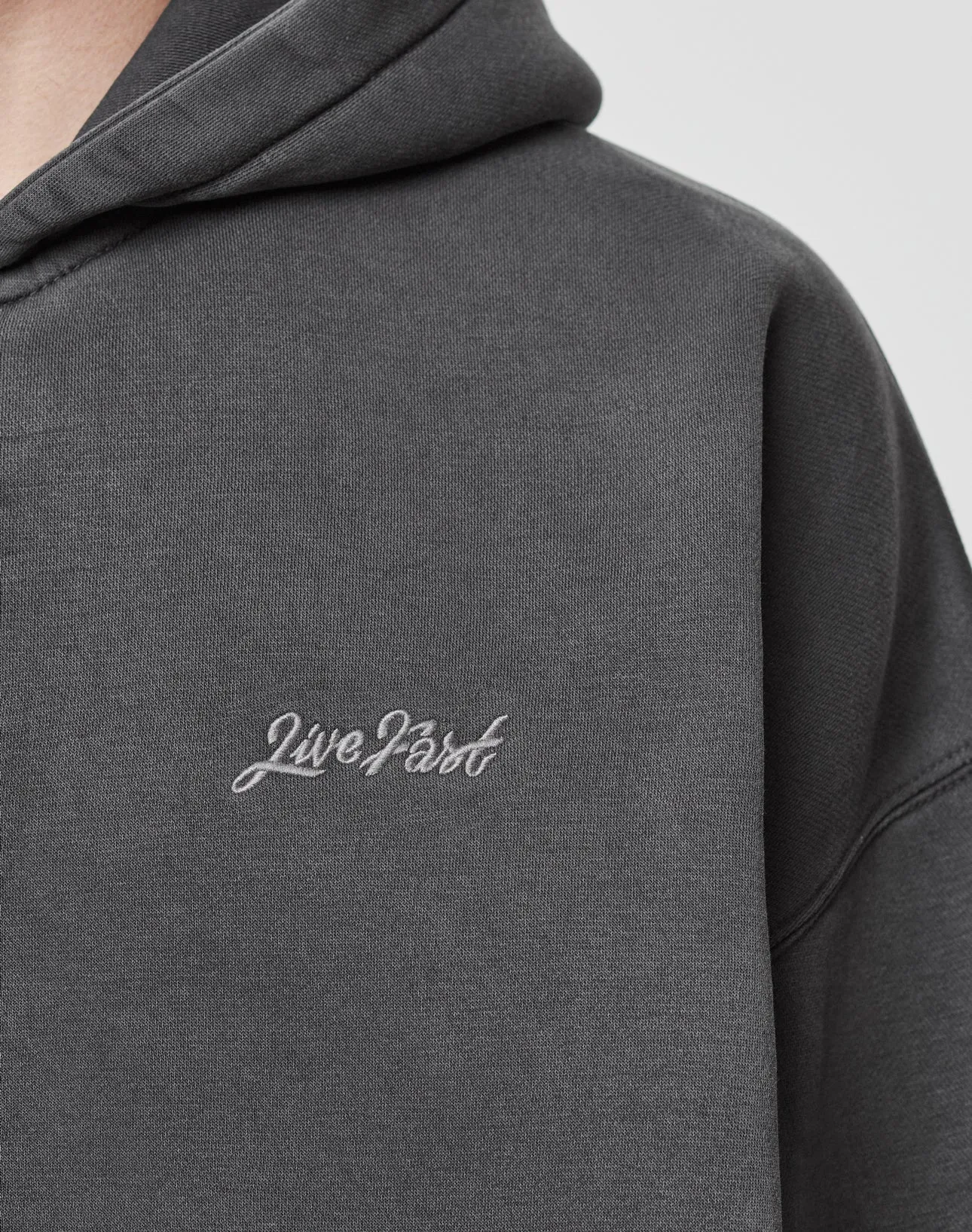 Basic Script Hooded Zip