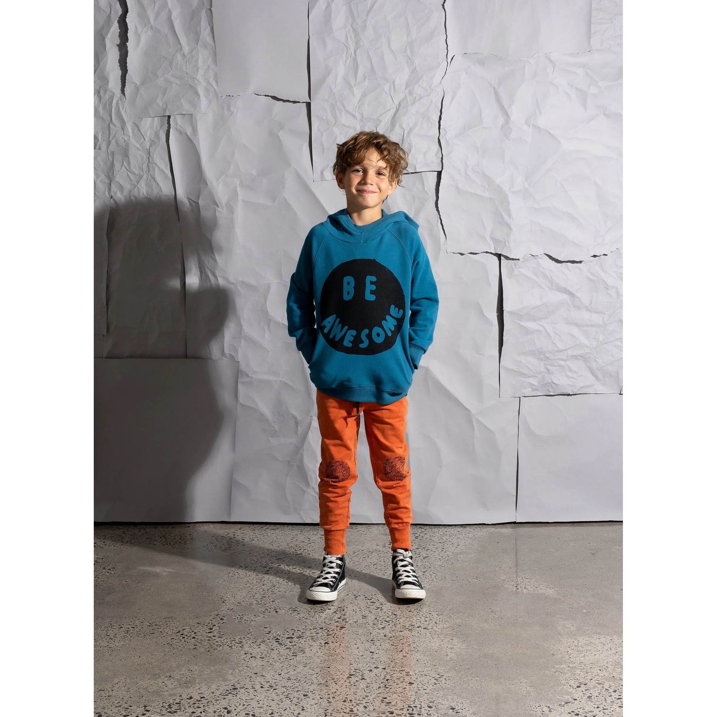 Be Awesome Furry Hood - Teal