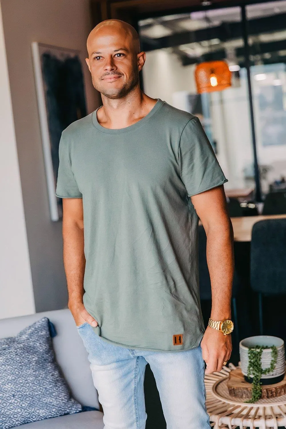 Beau Hudson Adults Raw Edge Tee