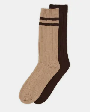 BOOT SOCKS TAN/MULTI