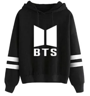 BTS Double Strip Pull Over Fleece Hoodies For womens