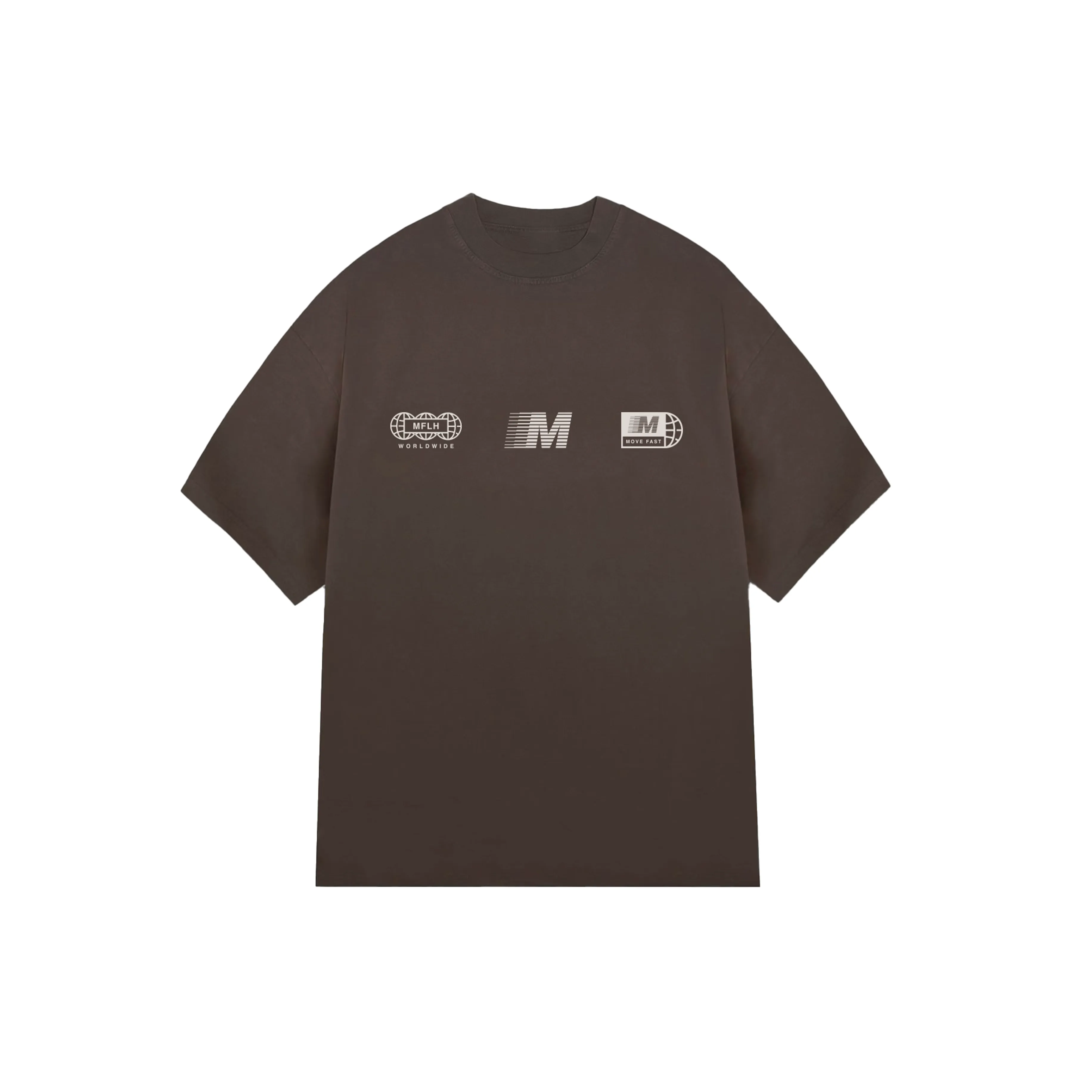 Built to Move Tee | Brown / Off White