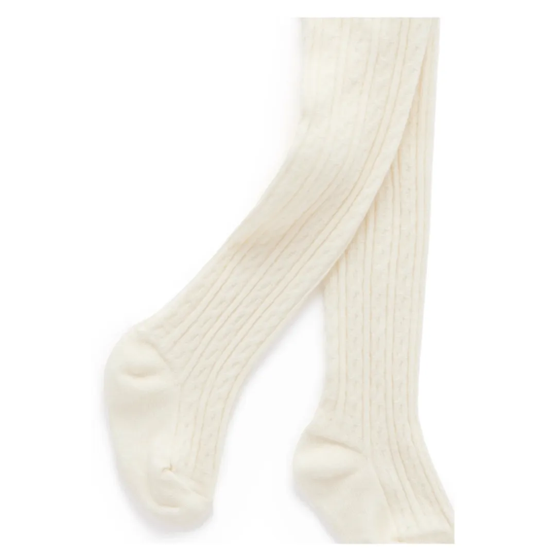 Cable Tights - Cloud