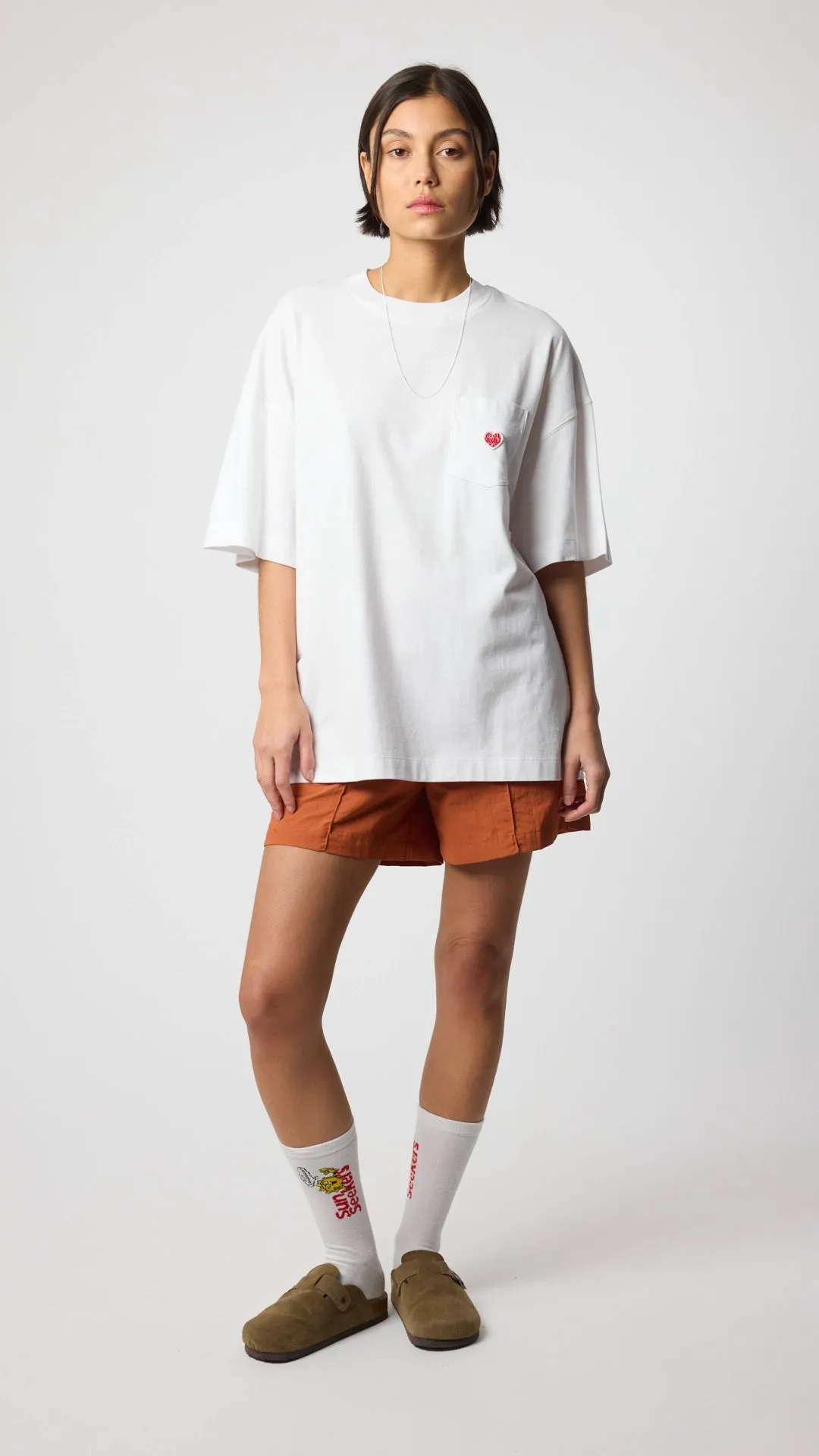 CAMISETA HEART POCKET BLANCA