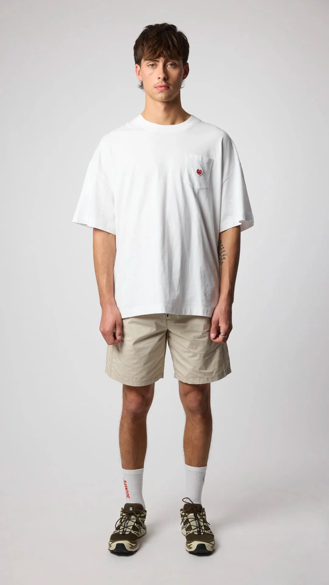 CAMISETA HEART POCKET BLANCA