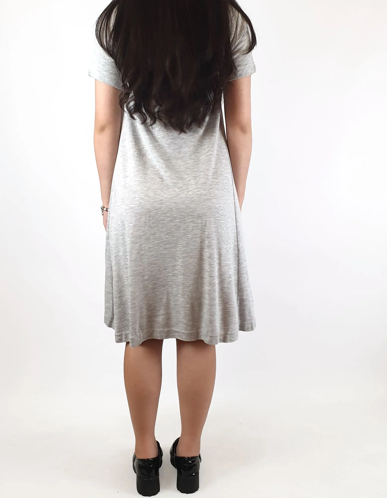 Cos grey tee shirt dress with front pockets size XS (best fits size 6)