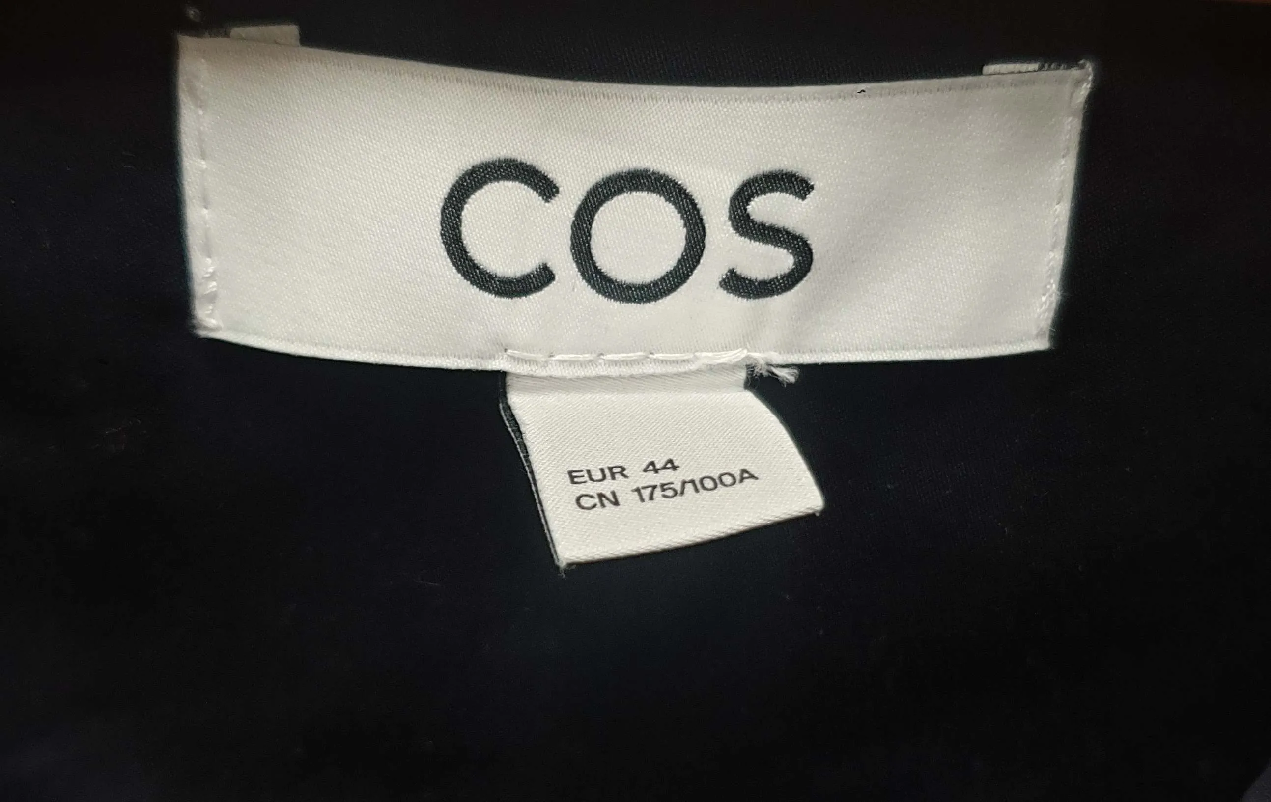 Cos navy cotton half sleeve dress size 44, best fits size 20-22