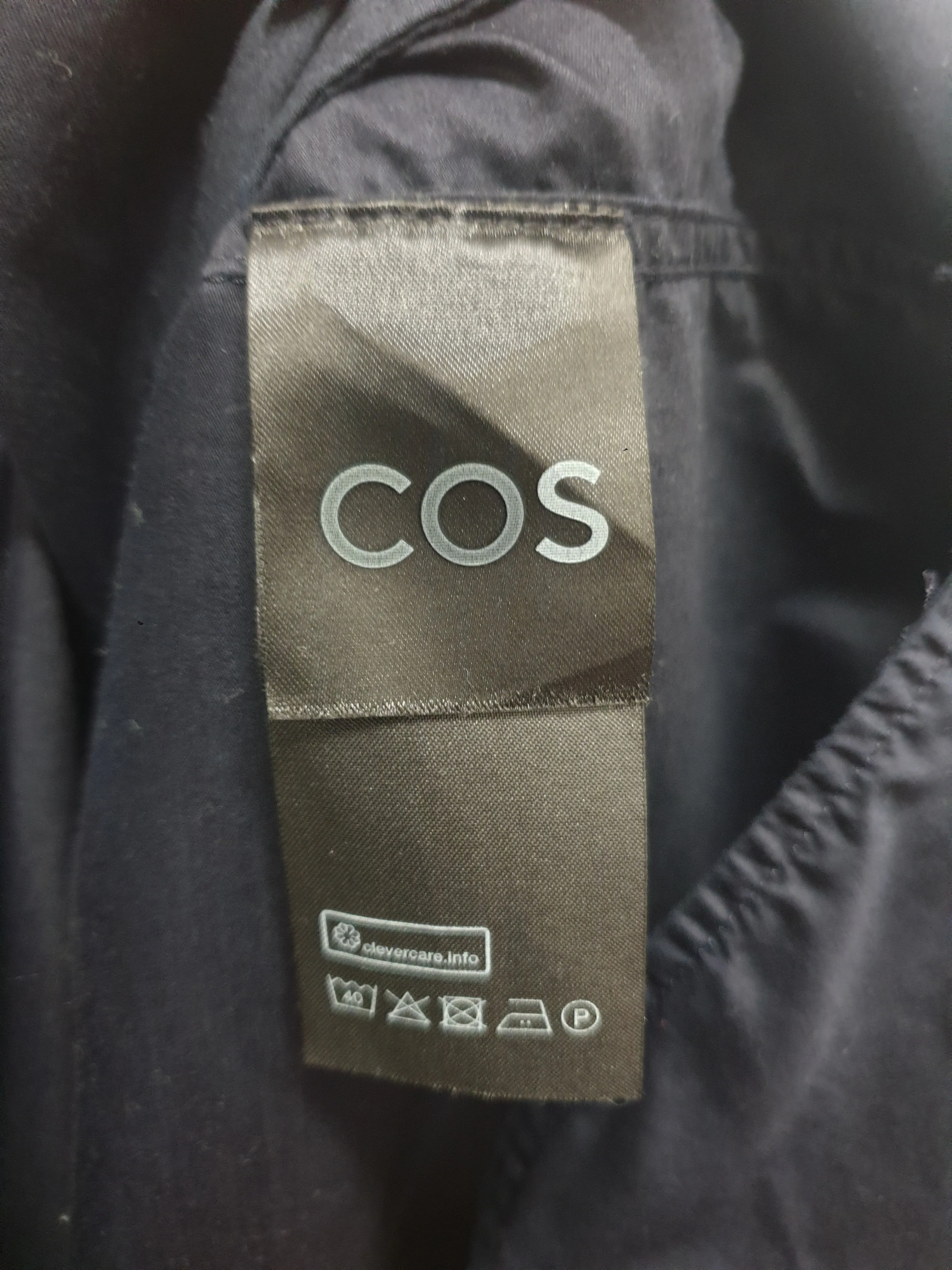 Cos navy cotton half sleeve dress size 44, best fits size 20-22