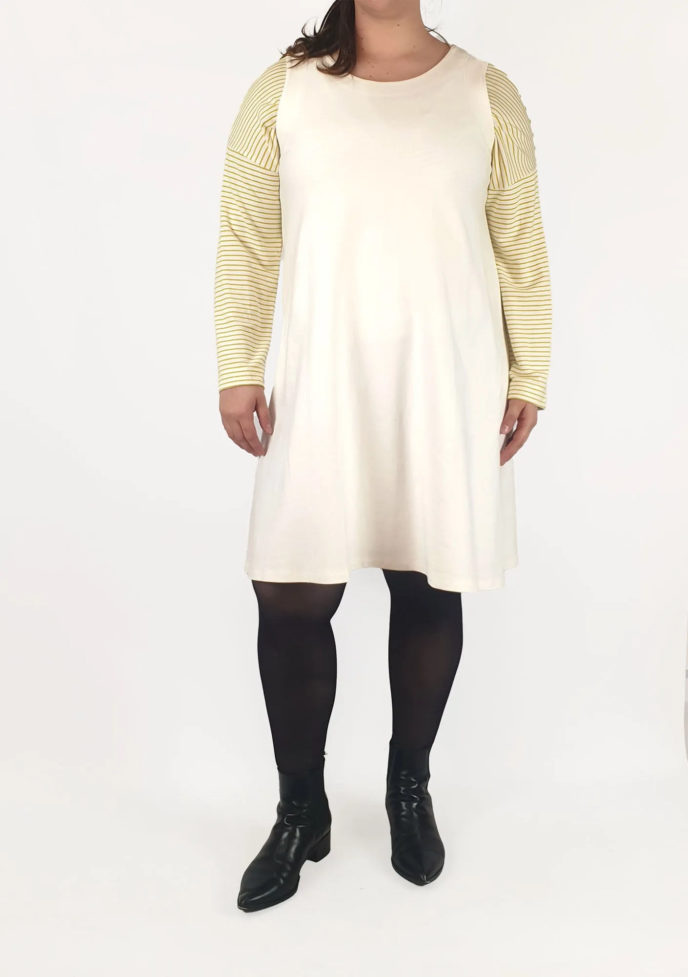 Cos pre-owned white sleeveless dress size L (best fits size 14)