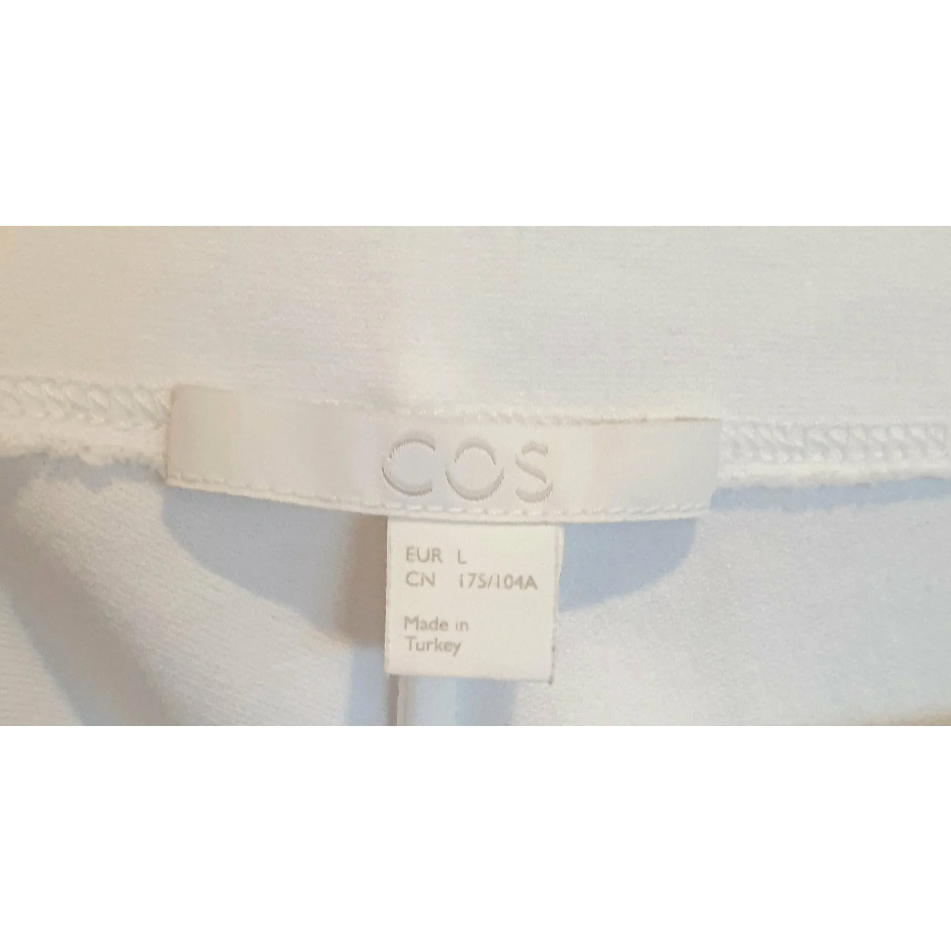 Cos pre-owned white sleeveless dress size L (best fits size 14)