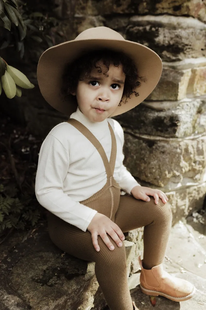 Cotton Footed Tights - Acorn Brown