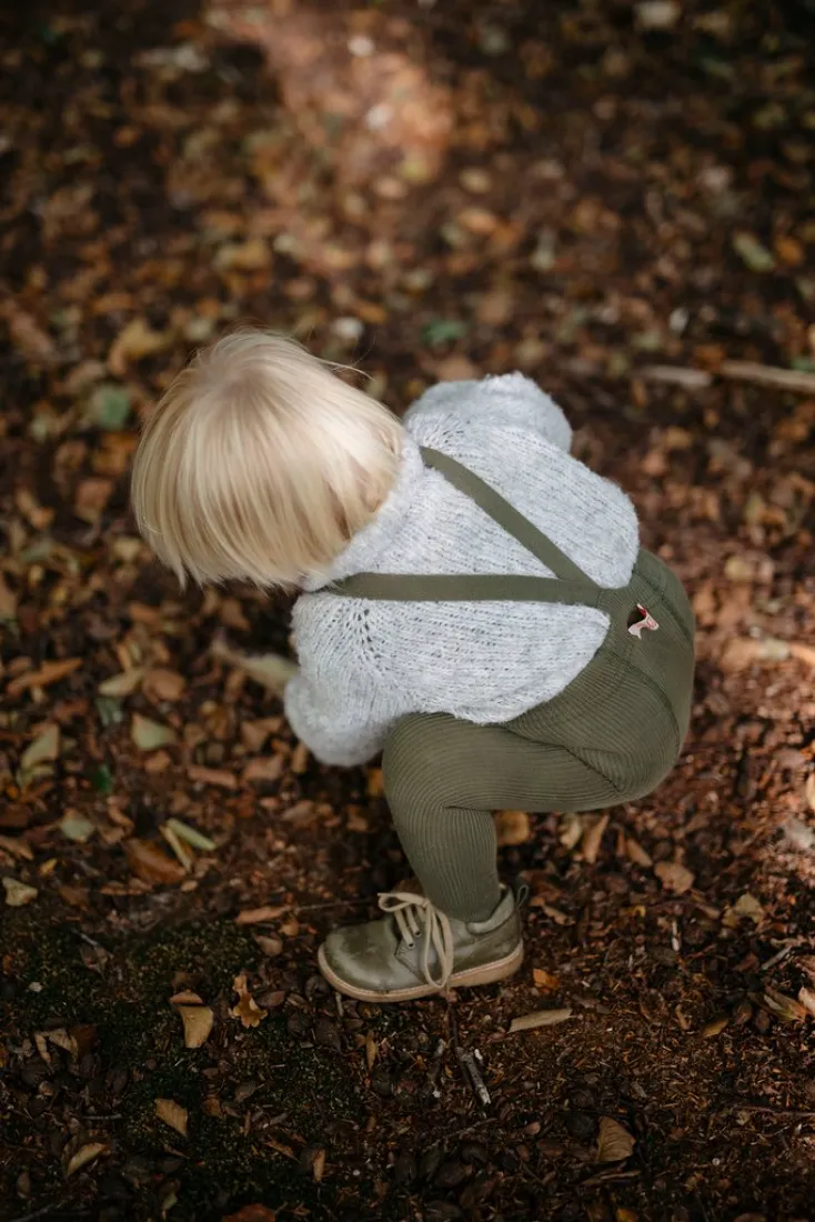 Cotton Footed Tights - Olive