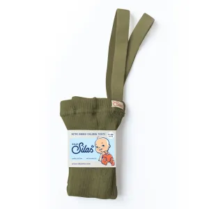 Cotton Footed Tights - Olive