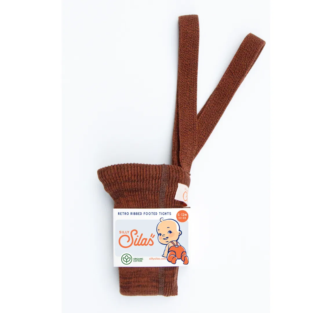 Cotton Footed Tights - Spicy Chai