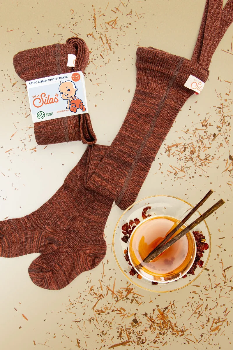 Cotton Footed Tights - Spicy Chai