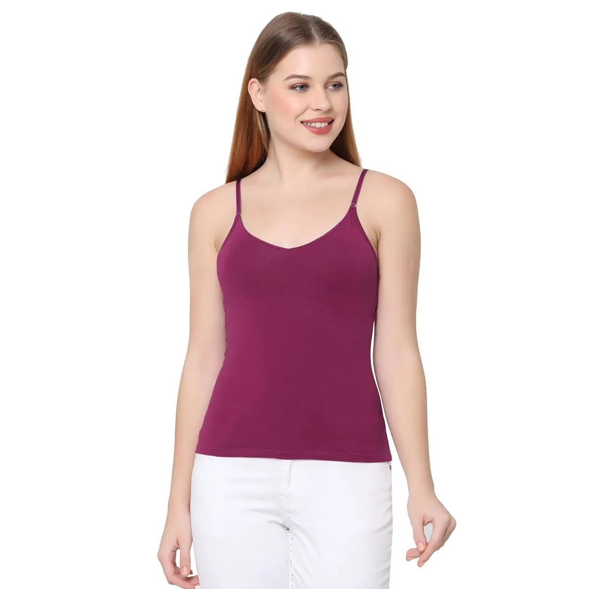 Cotton Spandex Detachable Straps Camisole (PACK OF 2)