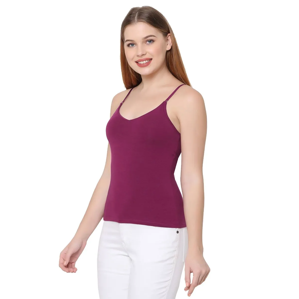 Cotton Spandex Detachable Straps Camisole (PACK OF 2)