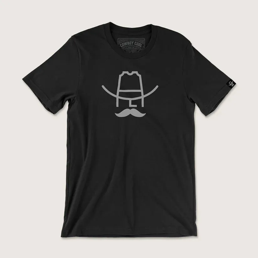 COWBOY COOL HANK BLACK TEE SHIRT