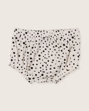 Cream Abstract Spot Print Bloomers