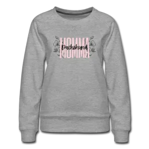 Dachshund Momma Floral Women’s Premium Sweatshirt