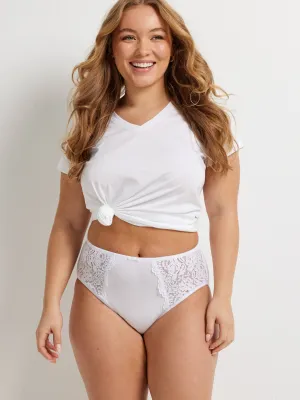 Daily Essentials Stretch Lace & Cotton Full Brief (219)