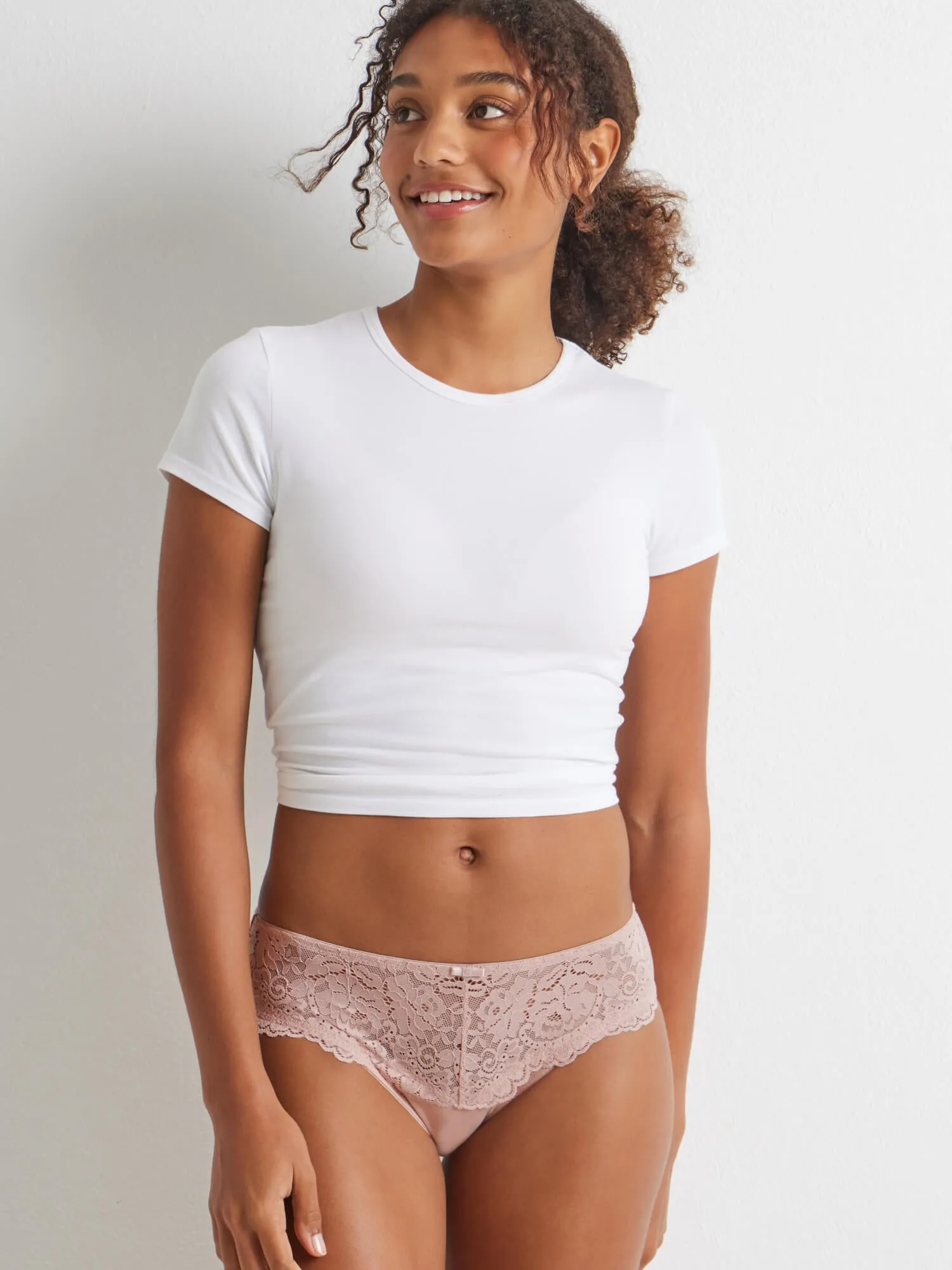 Daily Essentials Stretch Lace & Cotton Hi-Cut (219)
