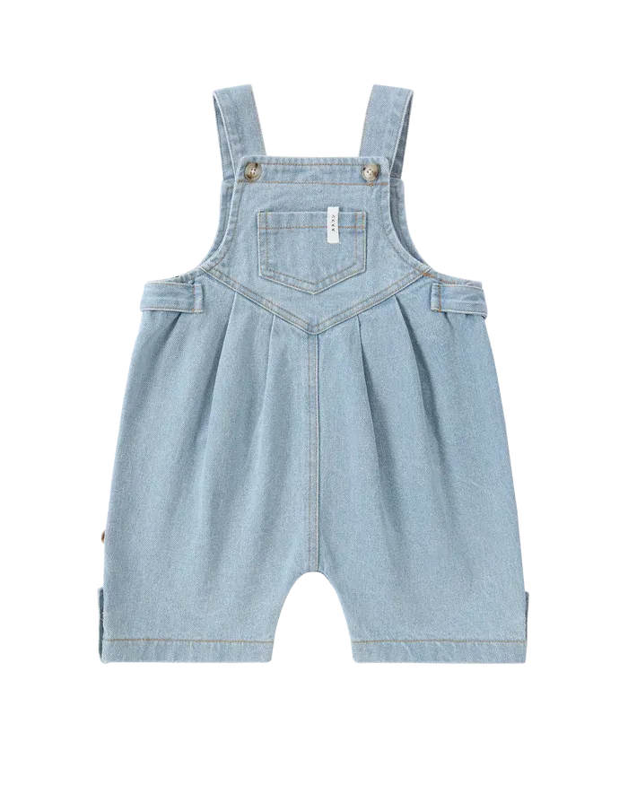 Denim Overall Shorts - Baby Blue