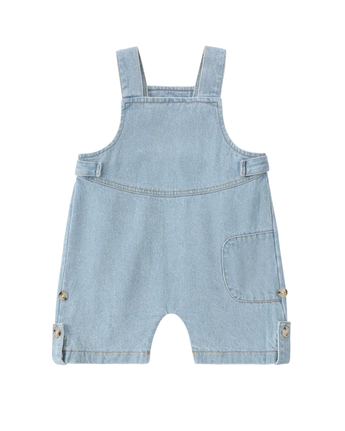 Denim Overall Shorts - Baby Blue