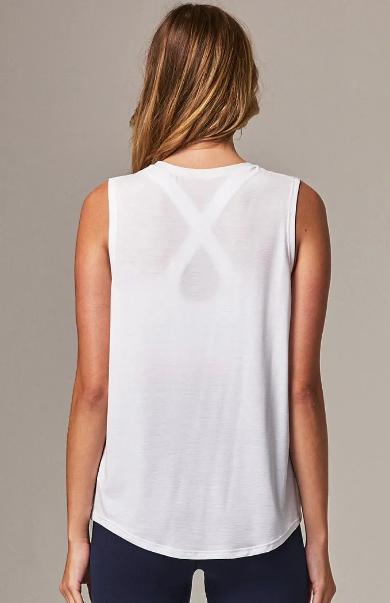 Dial up workout tank-white