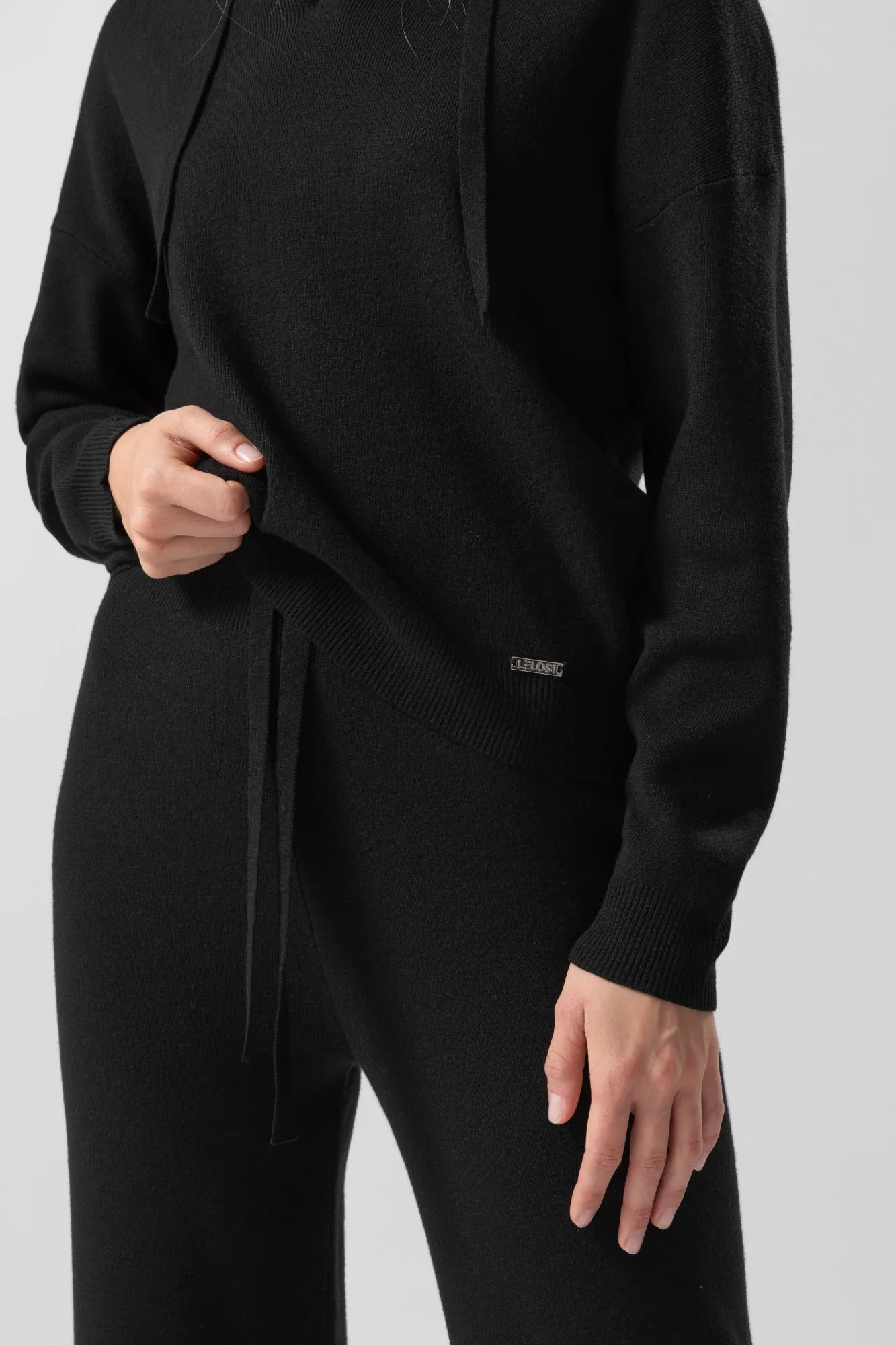 Dzianinowa bluza z kapturem Krysten